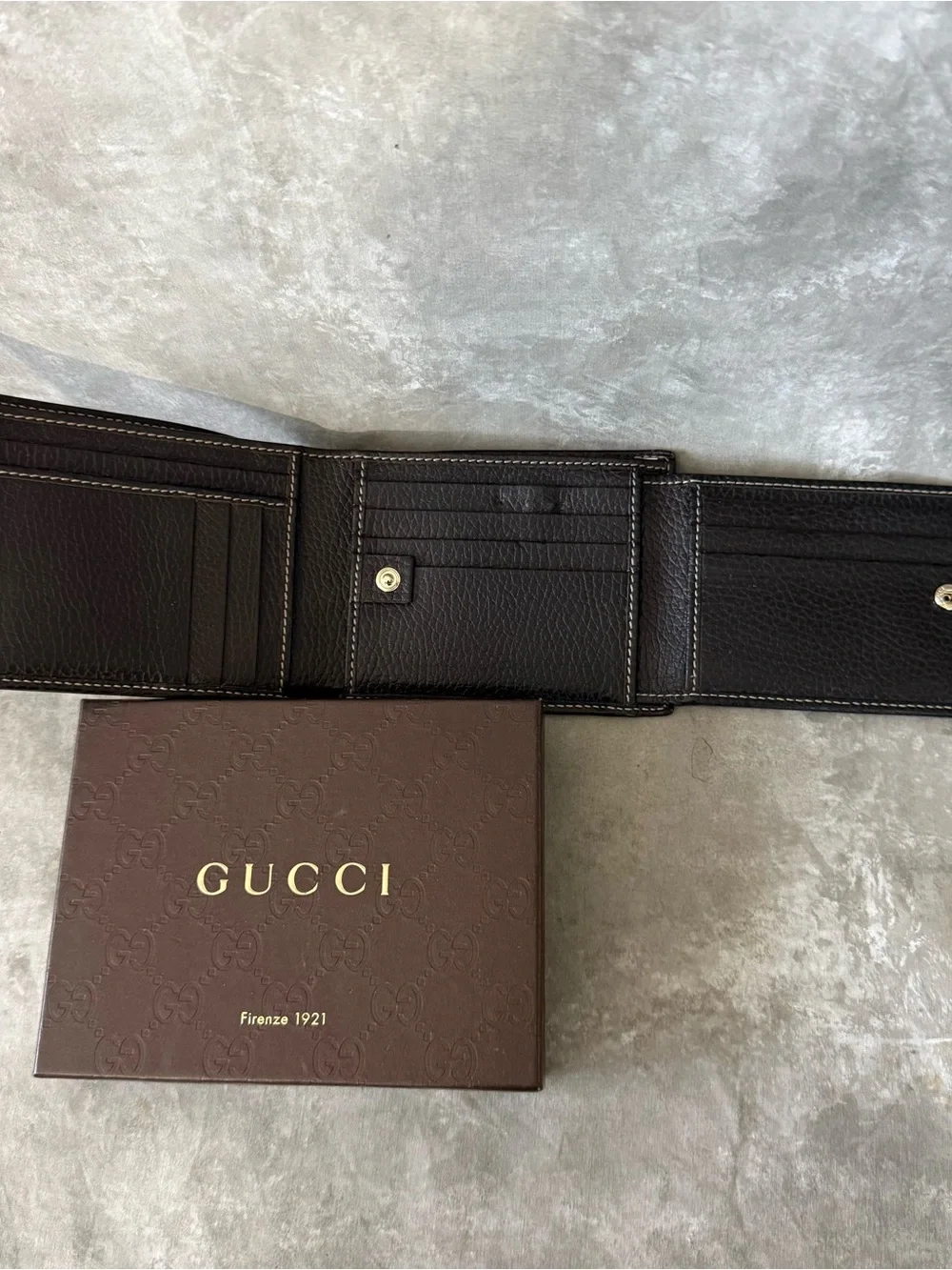 Gucci Brown Bi-Fold Wallet (Love 25)